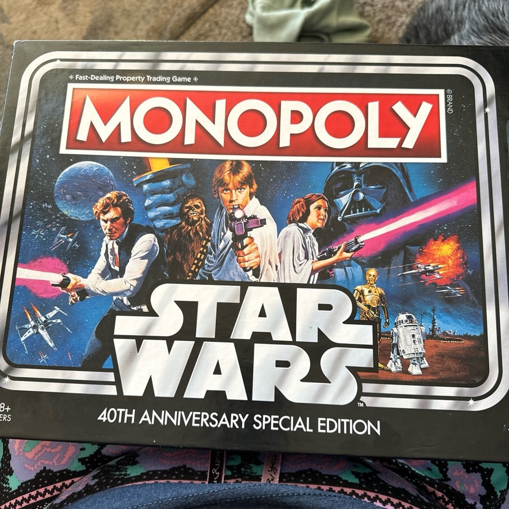 Monopoly Star Wars 40th Anniversary Special Edition Board Game New, box opened